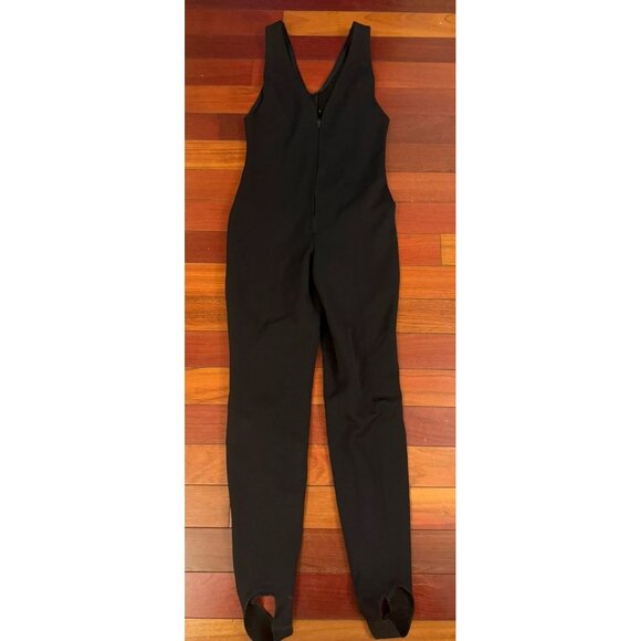 NEW (Vintage) edelweiss Ski/Snow Bib w- Stirrups Women Size 10 Black/ Wool/TAGS - Picture 1 of 7